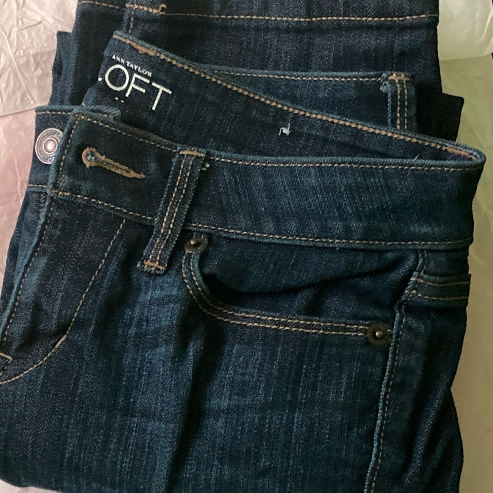 NWOT Ann Taylor LOFT Modern Straight Leg Denim Jeans - Picture 3 of 8
